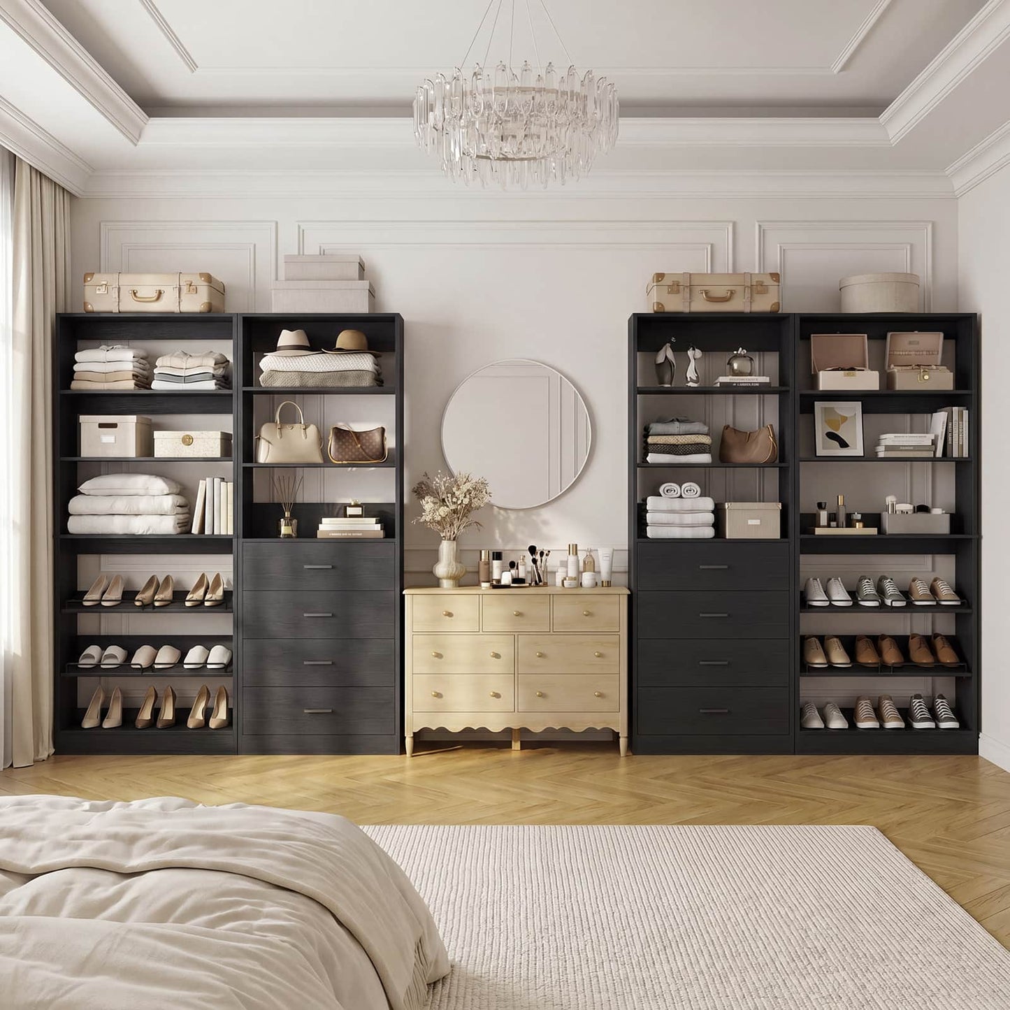 46.3'' 2-in-1 Closet System with Drawers and Adjustable Shelves