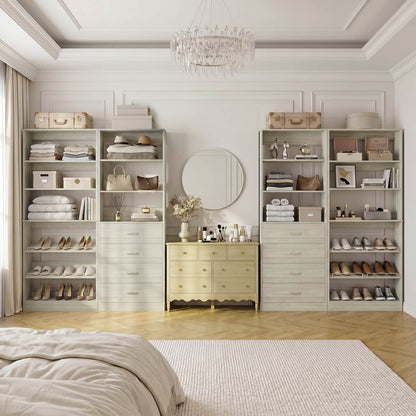 46.3'' 2-in-1 Closet System with Drawers and Adjustable Shelves
