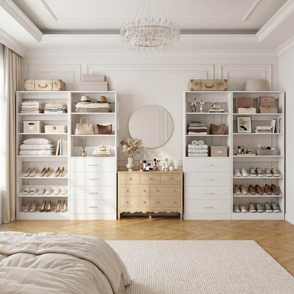 46.3'' 2-in-1 Closet System with Drawers and Adjustable Shelves