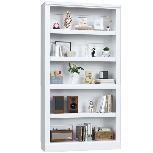 71” Tall Bookcase with Adjustable Storage Shelves