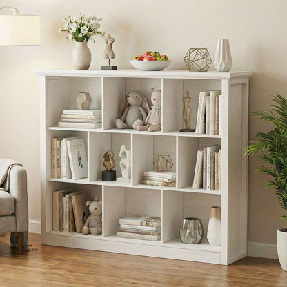 50" Wood Cube Storage Organizer