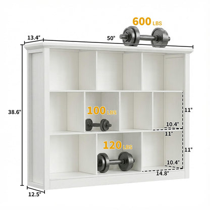 50" Wood Cube Storage Organizer