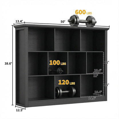 50" Wood Cube Storage Organizer
