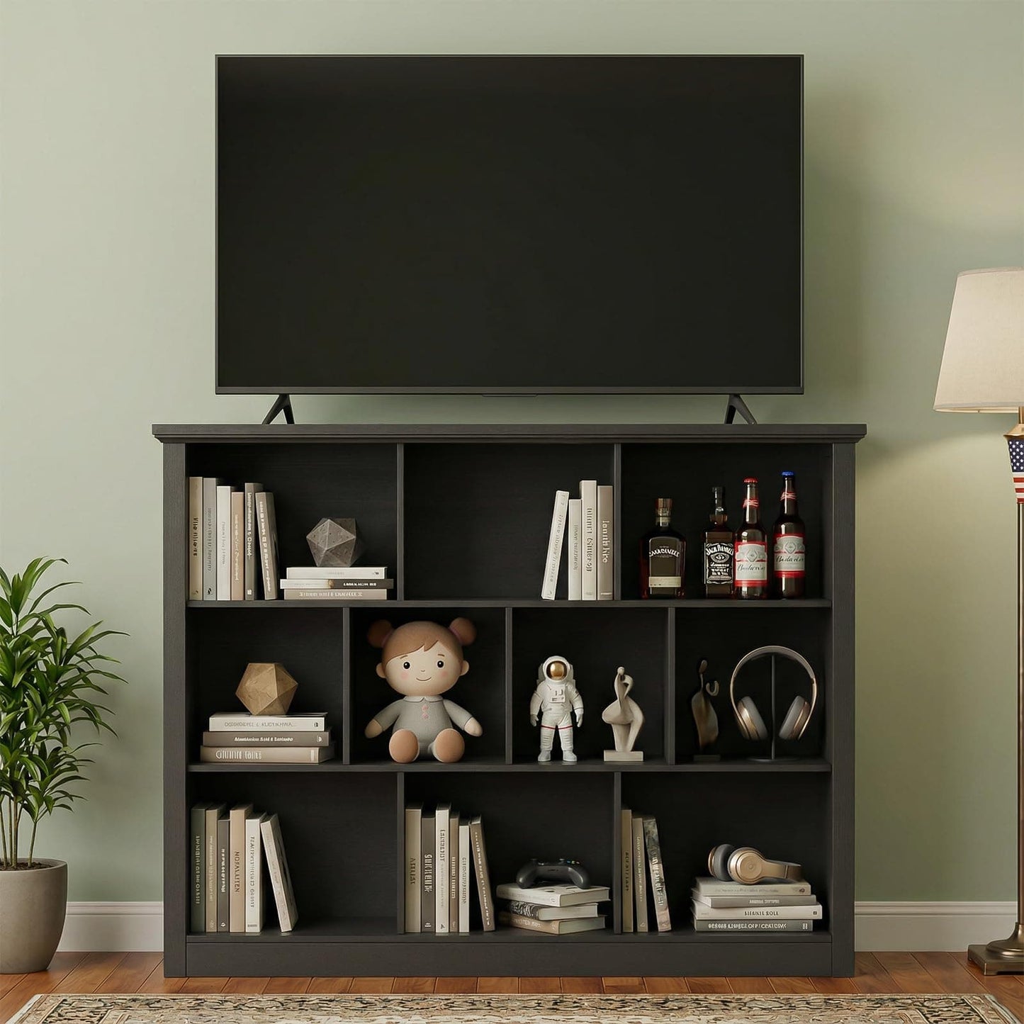 50" Wood Cube Storage Organizer