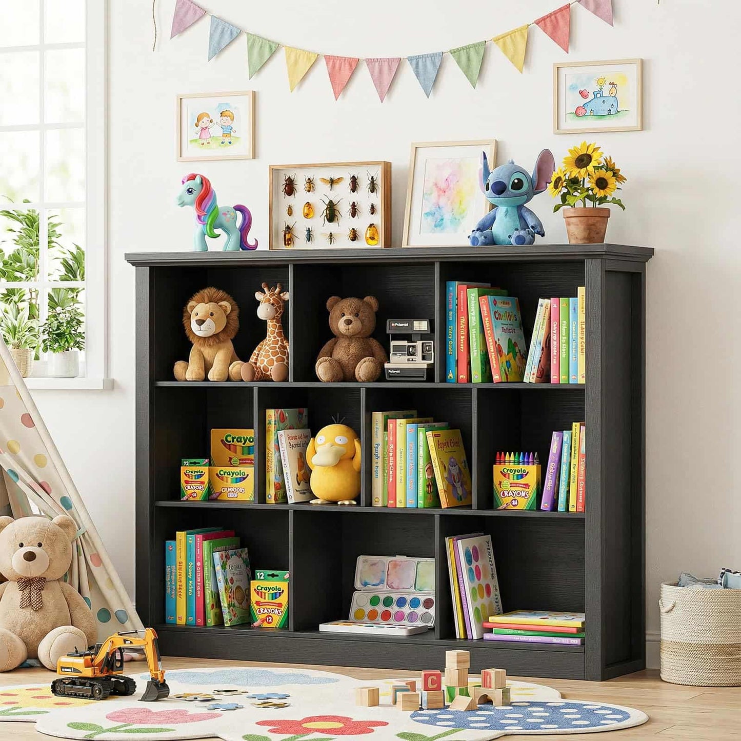 50" Wood Cube Storage Organizer