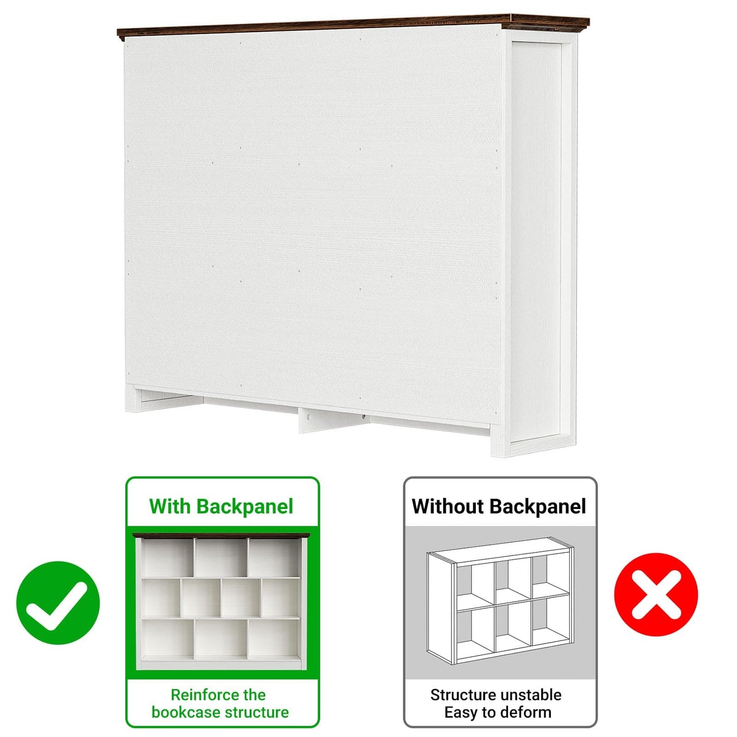 50" Wood Cube Storage Organizer