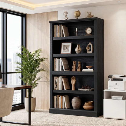 71” Tall Bookcase with Adjustable Storage Shelves